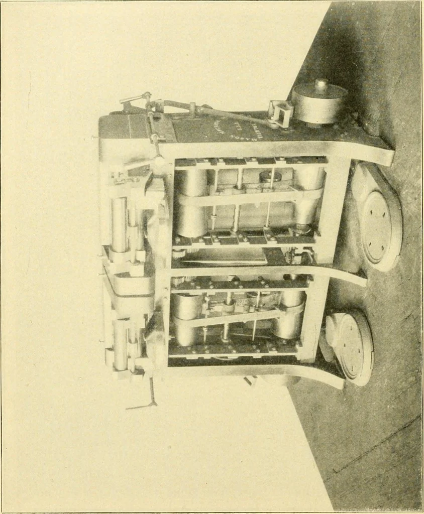 An illustration from The Mason Machine Works, Taunton, Massachusetts, U.S.A., inventors and builders of cotton machinery : Founded 1842 ; Incorporated 1873 ; [Catalogue], 1898, leaf 57
