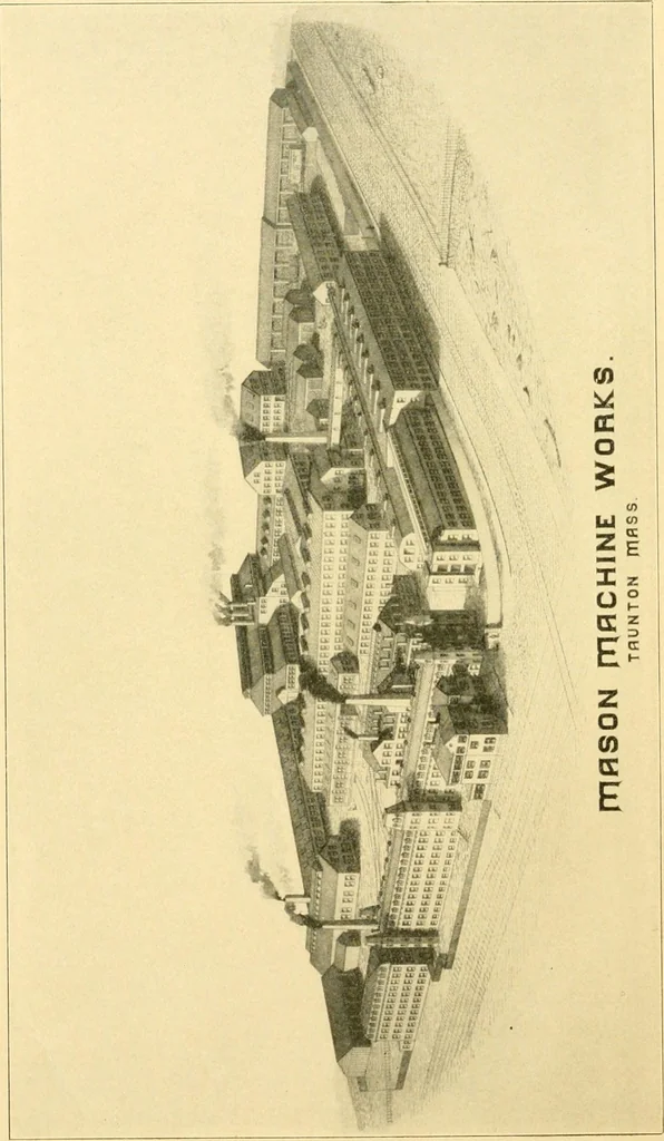 An illustration from The Mason Machine Works, Taunton, Massachusetts, U.S.A., inventors and builders of cotton machinery : Founded 1842 ; Incorporated 1873 ; [Catalogue], 1898, leaf 7