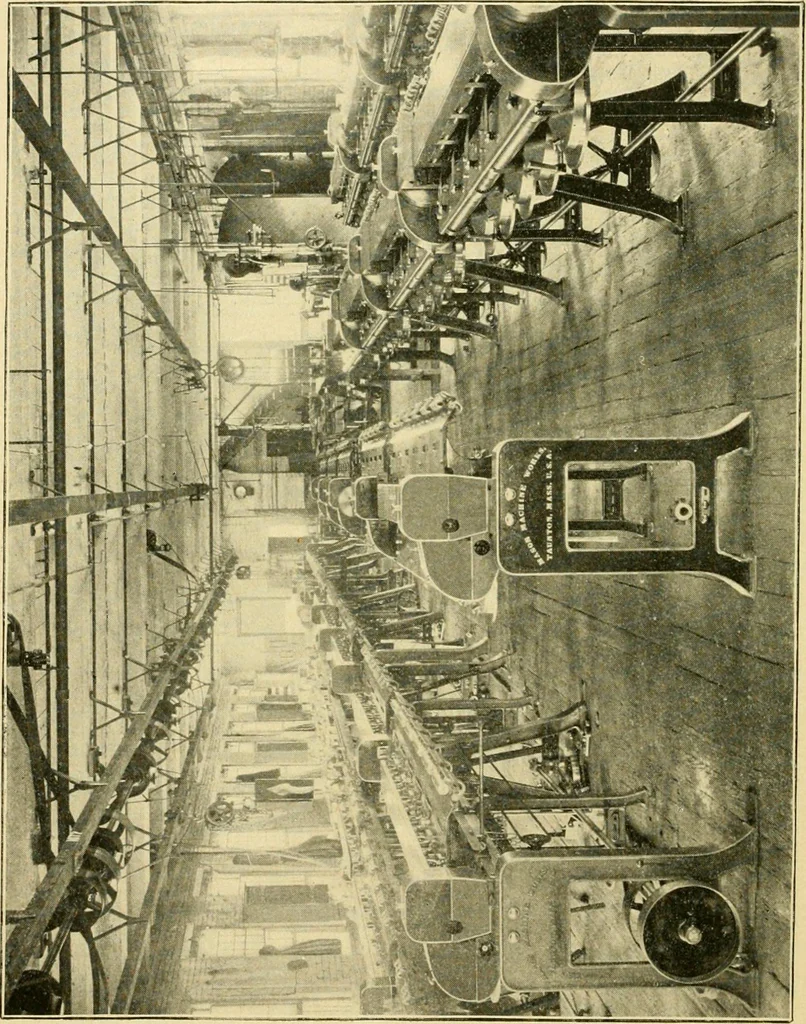 An illustration from The Mason Machine Works, Taunton, Massachusetts, U.S.A., inventors and builders of cotton machinery : Founded 1842 ; Incorporated 1873 ; [Catalogue], 1898, leaf 71