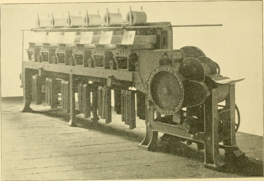 An illustration from The Mason Machine Works, Taunton, Massachusetts, U.S.A., inventors and builders of cotton machinery : Founded 1842 ; Incorporated 1873 ; [Catalogue], 1898, leaf 98