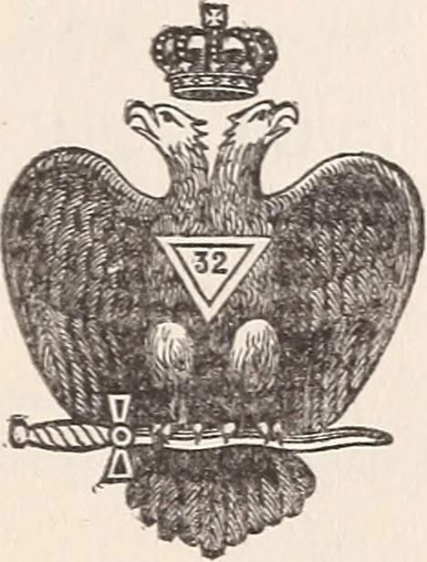 An illustration from Massachusetts consistory of sublime princes of the royal secret, thirty-second degree of the Ancient and accepted Scottish rite for the northern jurisdiction of the United States, Boston, Massachusetts, 1908, leaf 14