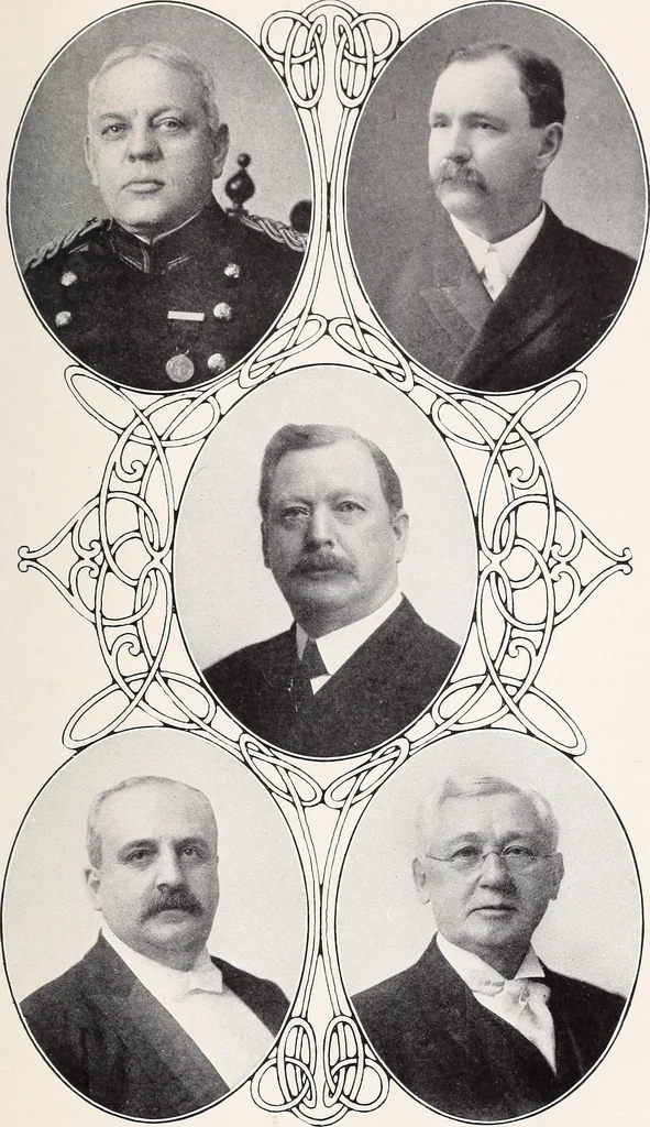 An illustration from Massachusetts consistory of sublime princes of the royal secret, thirty-second degree of the Ancient and accepted Scottish rite for the northern jurisdiction of the United States, Boston, Massachusetts, 1908, leaf 162
