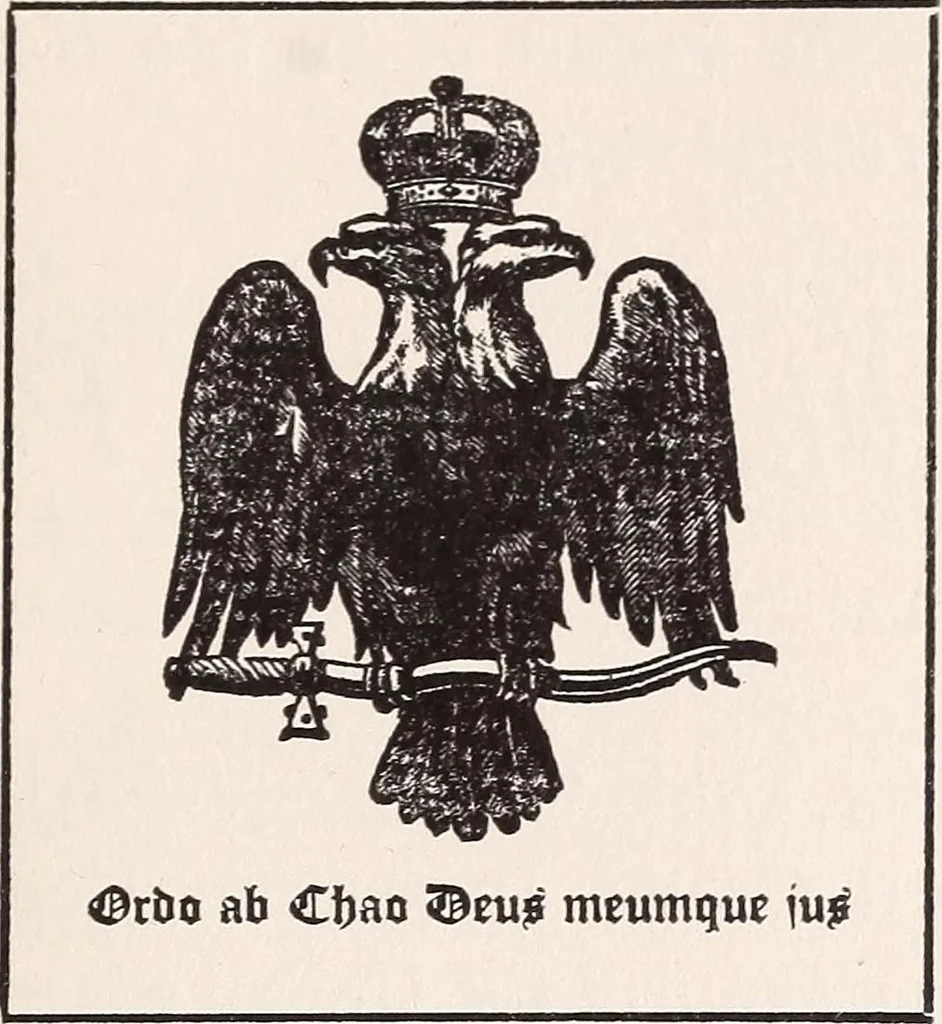 An illustration from Massachusetts consistory of sublime princes of the royal secret, thirty-second degree of the Ancient and accepted Scottish rite for the northern jurisdiction of the United States, Boston, Massachusetts, 1908, leaf 26