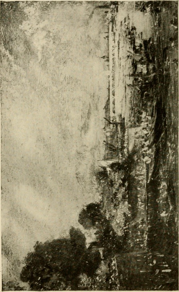 An illustration from The masterpieces of Constable (1776-1837). Sixty reproductions of photographs from the original paintings, affording examples of the different characteristics of the artist's work, 1910, leaf 43