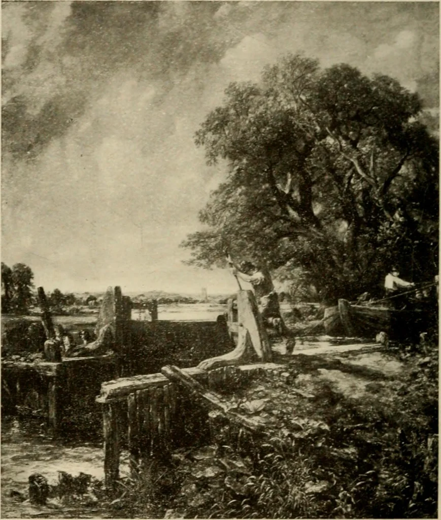 An illustration from The masterpieces of Constable (1776-1837). Sixty reproductions of photographs from the original paintings, affording examples of the different characteristics of the artist's work, 1910, leaf 45