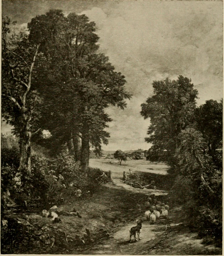 An illustration from The masterpieces of Constable (1776-1837). Sixty reproductions of photographs from the original paintings, affording examples of the different characteristics of the artist's work, 1910, leaf 50