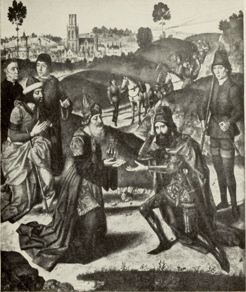 An illustration from The masterpieces of the early Flemish painters : sixty reproductions of photographs from the original paintings, by F. Hanfstaengl, affording examples of the different characteristics of the artist's work, 1908, leaf 18