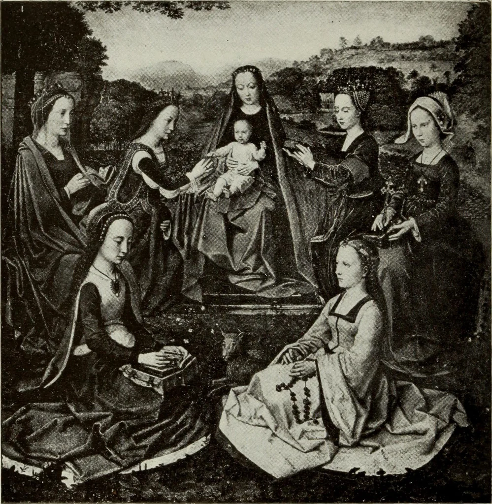 An illustration from The masterpieces of the early Flemish painters : sixty reproductions of photographs from the original paintings, by F. Hanfstaengl, affording examples of the different characteristics of the artist's work, 1908, leaf 25