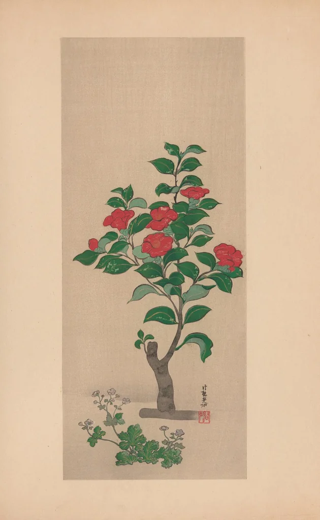 An illustration from Masterpieces selected from the Kôrin school : with biographical sketches of the artists of the school, and some critical descriptions, 1903, leaf 37