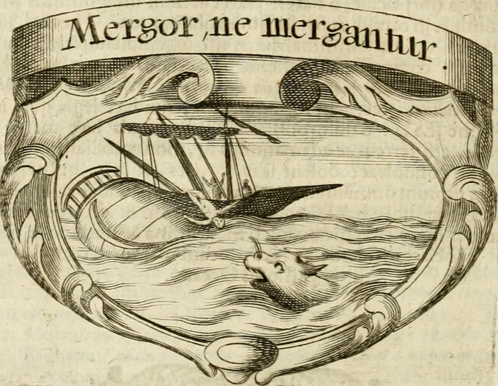 An illustration from Mater amoris et doloris : quam Christus in cruce moriens omnibus ac singulis suis fidelibus in matrem legavit : ecce mater tua : nunc explicata per sacra emblemata, figuras scripturae quàm plurimas, conceptus varios praedicabiles, SS. patrum sententias, raras historias, & pios ad Jesum patientem, ac sanctissimam matrem ejus compatientem affectus : opus omnibus Jesum & Mariam amantibus, praedicantibus, aut meditantibus perutile, com triplici indice considerationum, rerum memorabilium, & concionatorio, formandis per annum concionibus opportuno, 1741, leaf 239