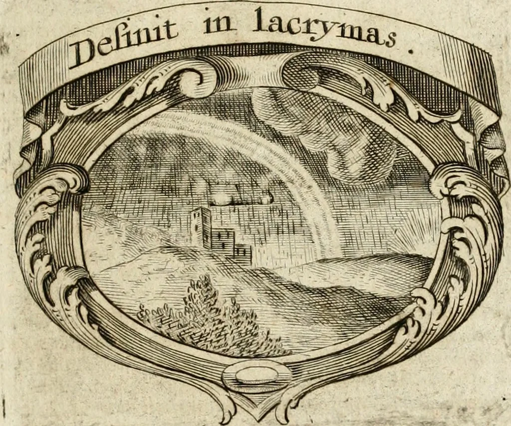 An illustration from Mater amoris et doloris : quam Christus in cruce moriens omnibus ac singulis suis fidelibus in matrem legavit : ecce mater tua : nunc explicata per sacra emblemata, figuras scripturae quàm plurimas, conceptus varios praedicabiles, SS. patrum sententias, raras historias, & pios ad Jesum patientem, ac sanctissimam matrem ejus compatientem affectus : opus omnibus Jesum & Mariam amantibus, praedicantibus, aut meditantibus perutile, com triplici indice considerationum, rerum memorabilium, & concionatorio, formandis per annum concionibus opportuno, 1741, leaf 330