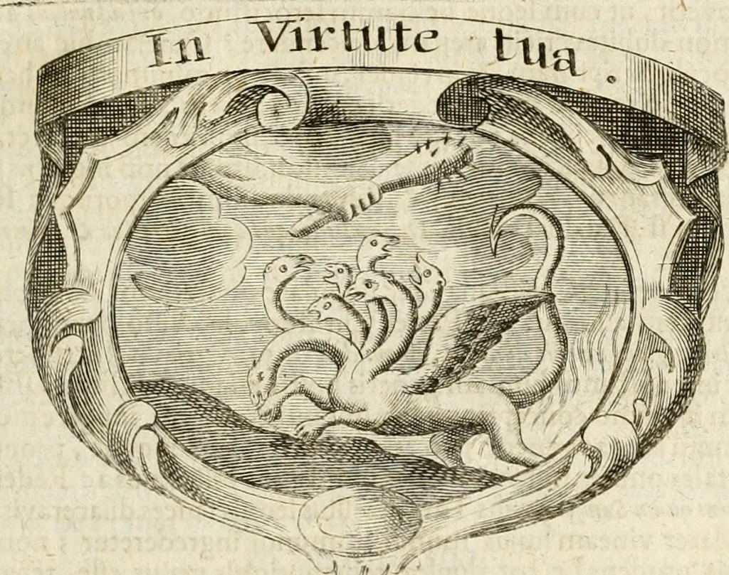 An illustration from Mater amoris et doloris : quam Christus in cruce moriens omnibus ac singulis suis fidelibus in matrem legavit : ecce mater tua : nunc explicata per sacra emblemata, figuras scripturae quàm plurimas, conceptus varios praedicabiles, SS. patrum sententias, raras historias, & pios ad Jesum patientem, ac sanctissimam matrem ejus compatientem affectus : opus omnibus Jesum & Mariam amantibus, praedicantibus, aut meditantibus perutile, com triplici indice considerationum, rerum memorabilium, & concionatorio, formandis per annum concionibus opportuno, 1741, leaf 40