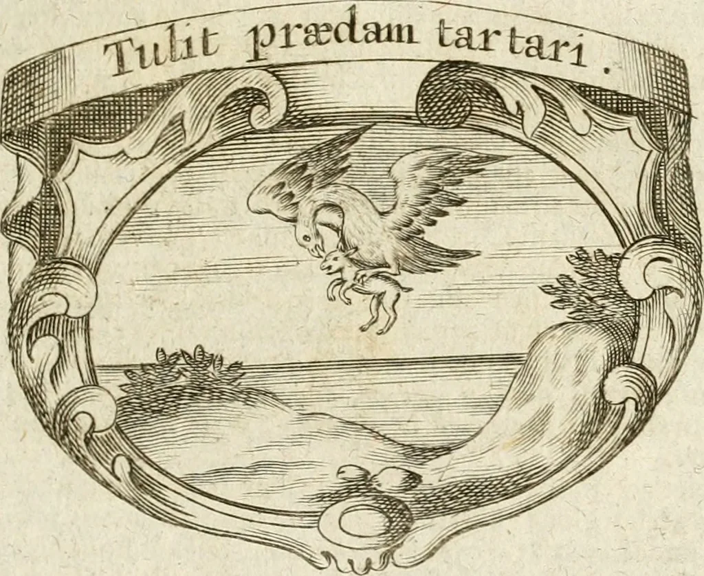An illustration from Mater amoris et doloris : quam Christus in cruce moriens omnibus ac singulis suis fidelibus in matrem legavit : ecce mater tua : nunc explicata per sacra emblemata, figuras scripturae quàm plurimas, conceptus varios praedicabiles, SS. patrum sententias, raras historias, & pios ad Jesum patientem, ac sanctissimam matrem ejus compatientem affectus : opus omnibus Jesum & Mariam amantibus, praedicantibus, aut meditantibus perutile, com triplici indice considerationum, rerum memorabilium, & concionatorio, formandis per annum concionibus opportuno, 1741, leaf 400
