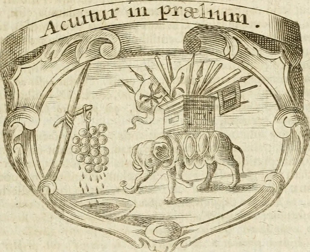 An illustration from Mater amoris et doloris : quam Christus in cruce moriens omnibus ac singulis suis fidelibus in matrem legavit : ecce mater tua : nunc explicata per sacra emblemata, figuras scripturae quàm plurimas, conceptus varios praedicabiles, SS. patrum sententias, raras historias, & pios ad Jesum patientem, ac sanctissimam matrem ejus compatientem affectus : opus omnibus Jesum & Mariam amantibus, praedicantibus, aut meditantibus perutile, com triplici indice considerationum, rerum memorabilium, & concionatorio, formandis per annum concionibus opportuno, 1741, leaf 438