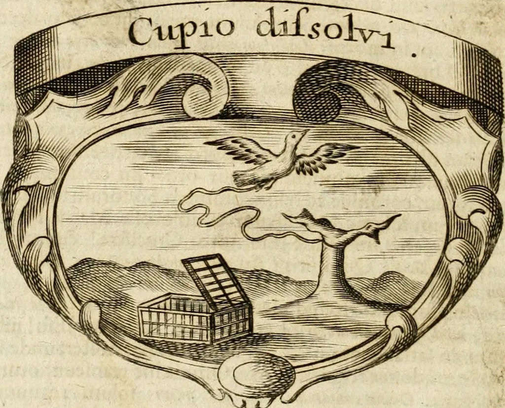 An illustration from Mater amoris et doloris : quam Christus in cruce moriens omnibus ac singulis suis fidelibus in matrem legavit : ecce mater tua : nunc explicata per sacra emblemata, figuras scripturae quàm plurimas, conceptus varios praedicabiles, SS. patrum sententias, raras historias, & pios ad Jesum patientem, ac sanctissimam matrem ejus compatientem affectus : opus omnibus Jesum & Mariam amantibus, praedicantibus, aut meditantibus perutile, com triplici indice considerationum, rerum memorabilium, & concionatorio, formandis per annum concionibus opportuno, 1741, leaf 463
