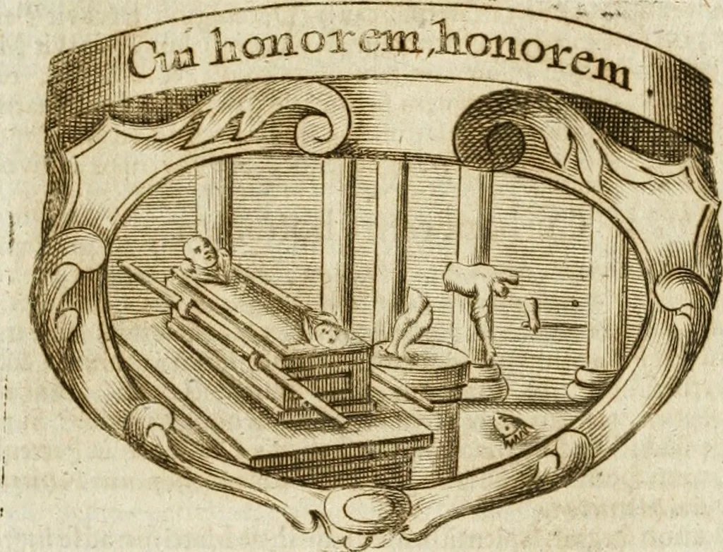 An illustration from Mater amoris et doloris : quam Christus in cruce moriens omnibus ac singulis suis fidelibus in matrem legavit : ecce mater tua : nunc explicata per sacra emblemata, figuras scripturae quàm plurimas, conceptus varios praedicabiles, SS. patrum sententias, raras historias, & pios ad Jesum patientem, ac sanctissimam matrem ejus compatientem affectus : opus omnibus Jesum & Mariam amantibus, praedicantibus, aut meditantibus perutile, com triplici indice considerationum, rerum memorabilium, & concionatorio, formandis per annum concionibus opportuno, 1741, leaf 484