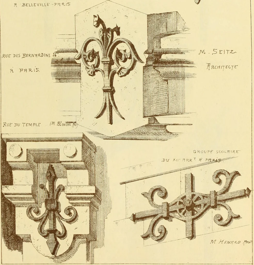 An illustration from Materials and documents of architecture and sculpture : classified alphabetically, 1915, leaf 104