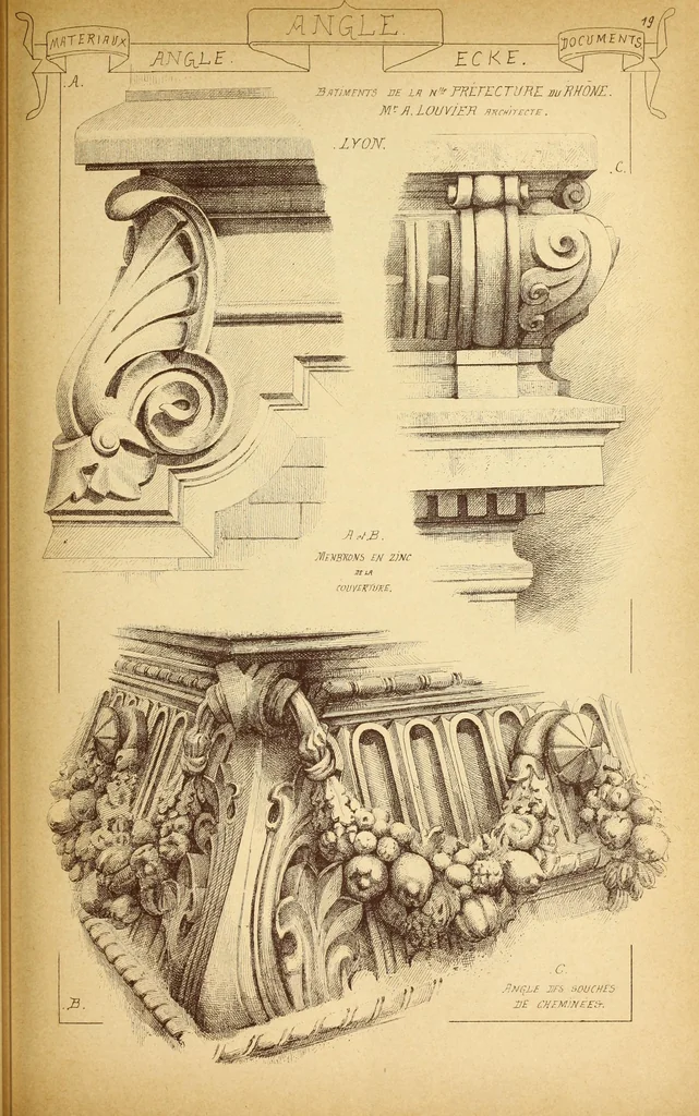An illustration from Materials and documents of architecture and sculpture : classified alphabetically, 1915, leaf 130