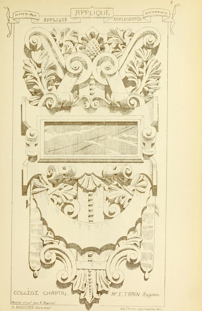 An illustration from Materials and documents of architecture and sculpture : classified alphabetically, 1915, leaf 216