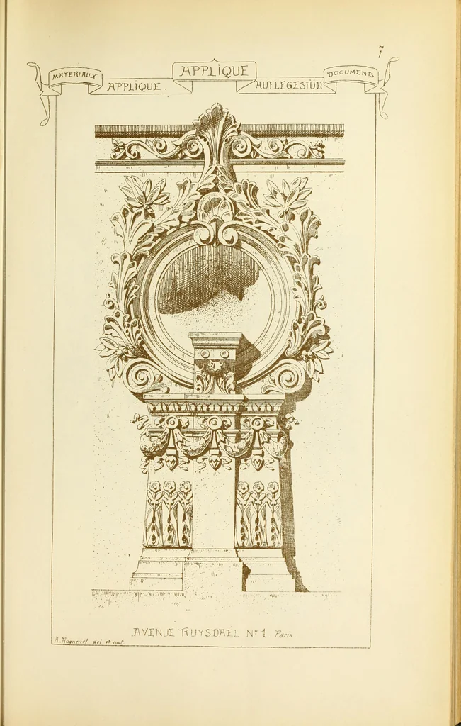 An illustration from Materials and documents of architecture and sculpture : classified alphabetically, 1915, leaf 222