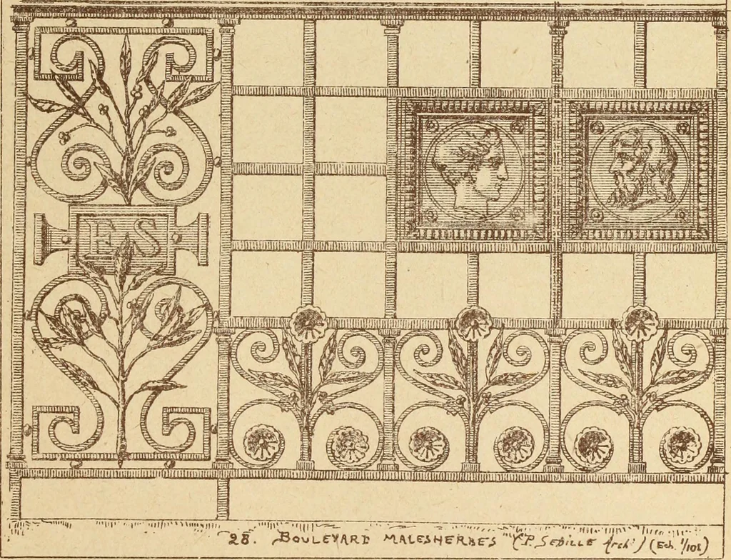 An illustration from Materials and documents of architecture and sculpture : classified alphabetically, 1915, leaf 428
