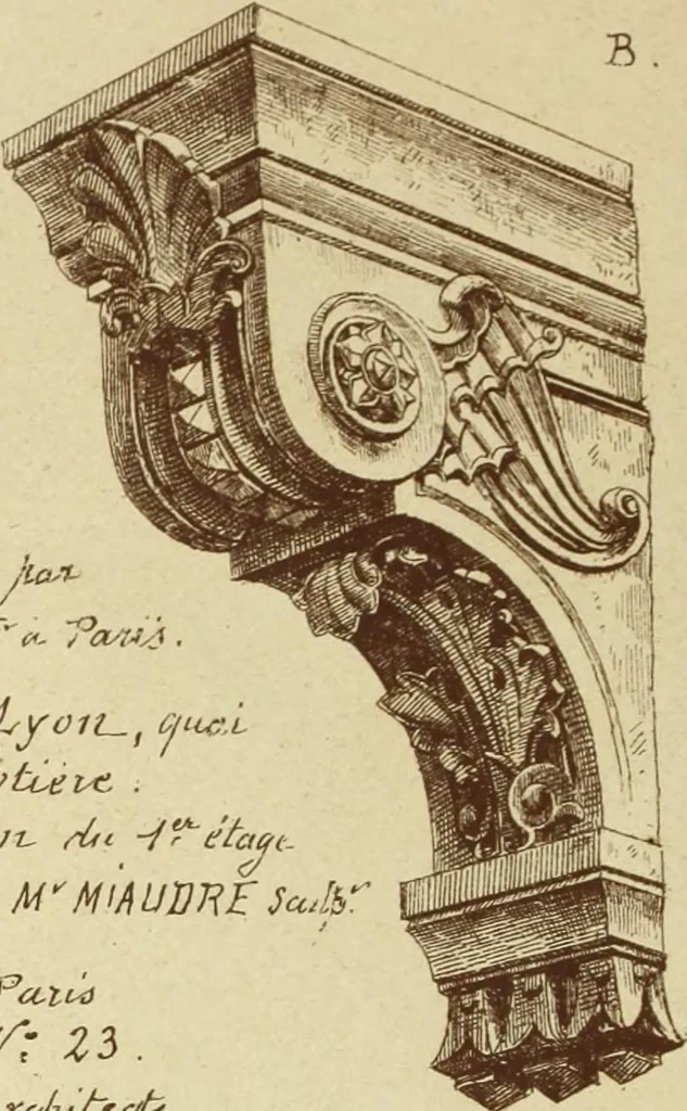 An illustration from Materials and documents of architecture and sculpture : classified alphabetically, 1915, leaf 203