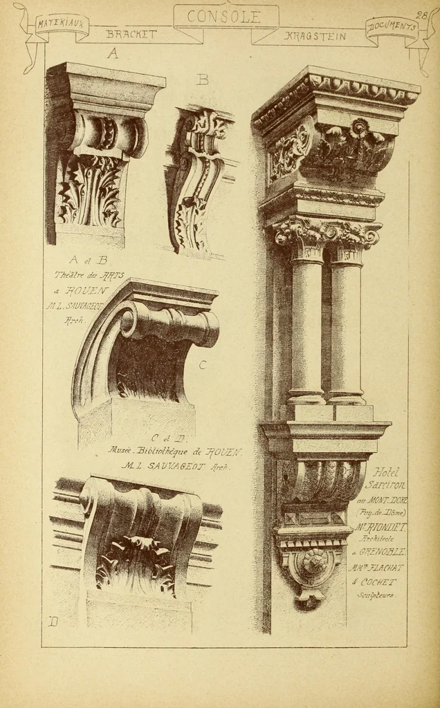 An illustration from Materials and documents of architecture and sculpture : classified alphabetically, 1915, leaf 207