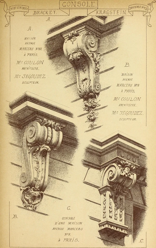 An illustration from Materials and documents of architecture and sculpture : classified alphabetically, 1915, leaf 228