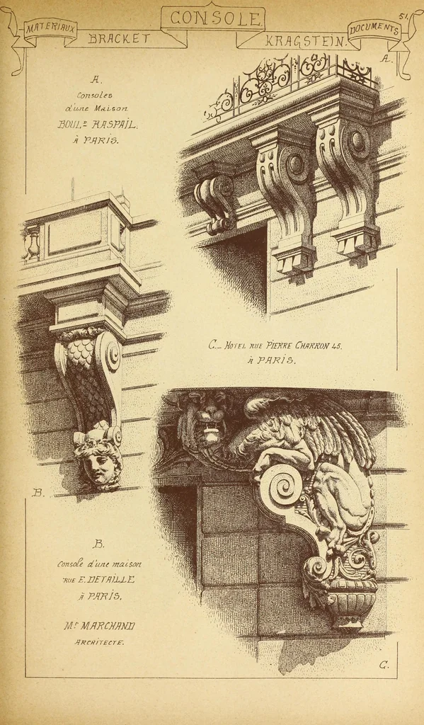 An illustration from Materials and documents of architecture and sculpture : classified alphabetically, 1915, leaf 230