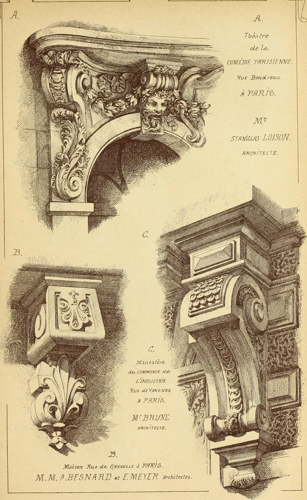 An illustration from Materials and documents of architecture and sculpture : classified alphabetically, 1915, leaf 232
