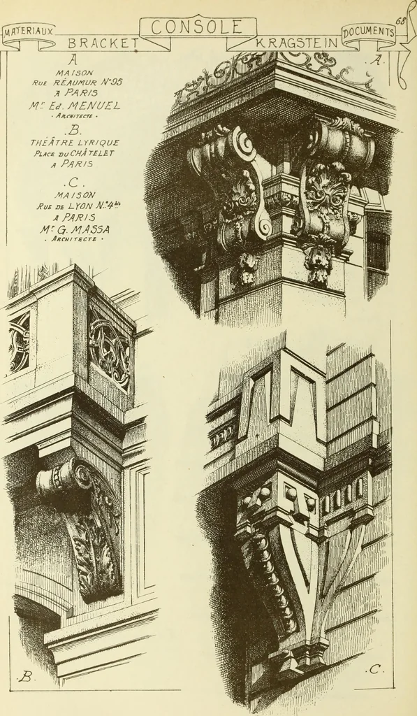 An illustration from Materials and documents of architecture and sculpture : classified alphabetically, 1915, leaf 247