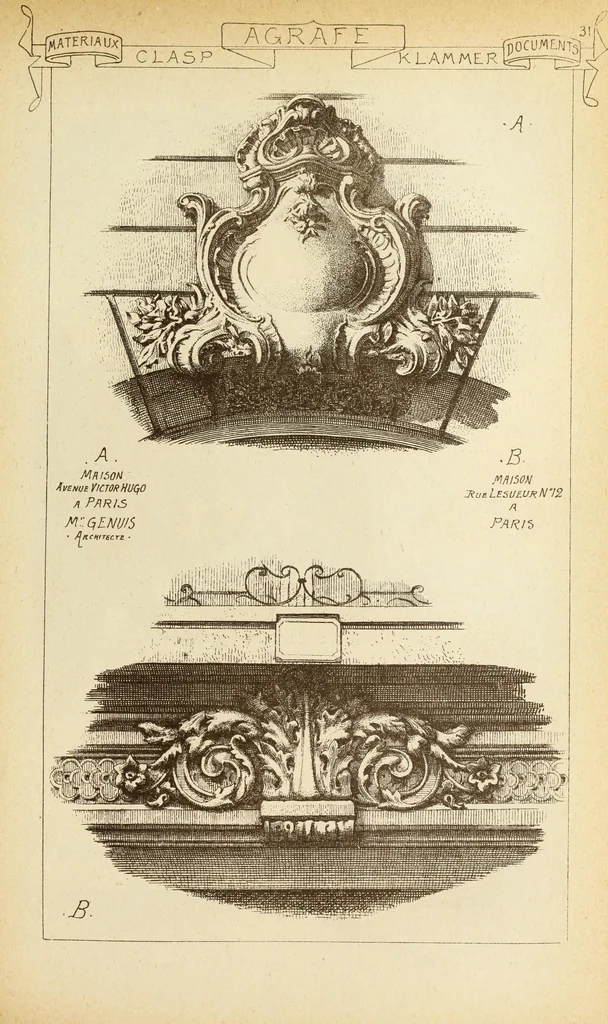 An illustration from Materials and documents of architecture and sculpture : classified alphabetically, 1915, leaf 110