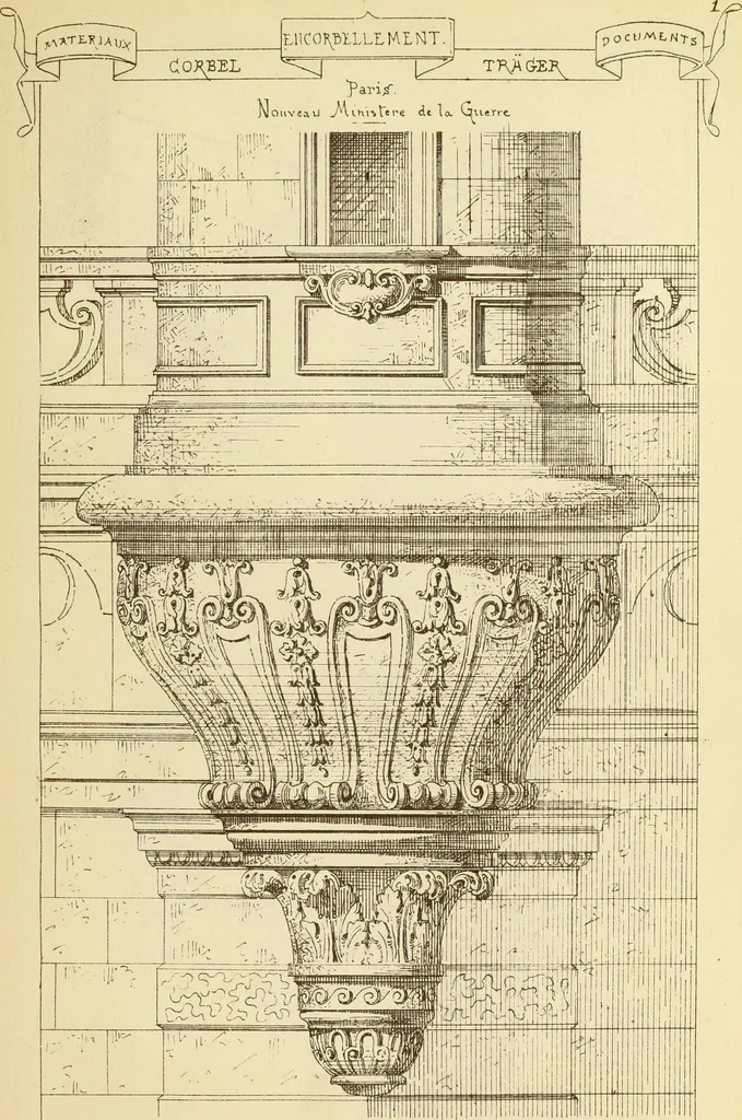 An illustration from Materials and documents of architecture and sculpture : classified alphabetically, 1915, leaf 232