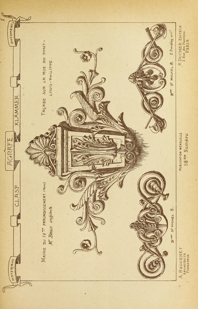 An illustration from Materials and documents of architecture and sculpture : classified alphabetically, 1915, leaf 80