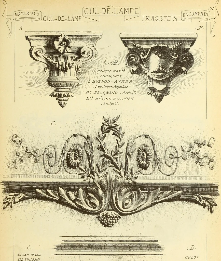An illustration from Materials and documents of architecture and sculpture : classified alphabetically, 1915, leaf 112
