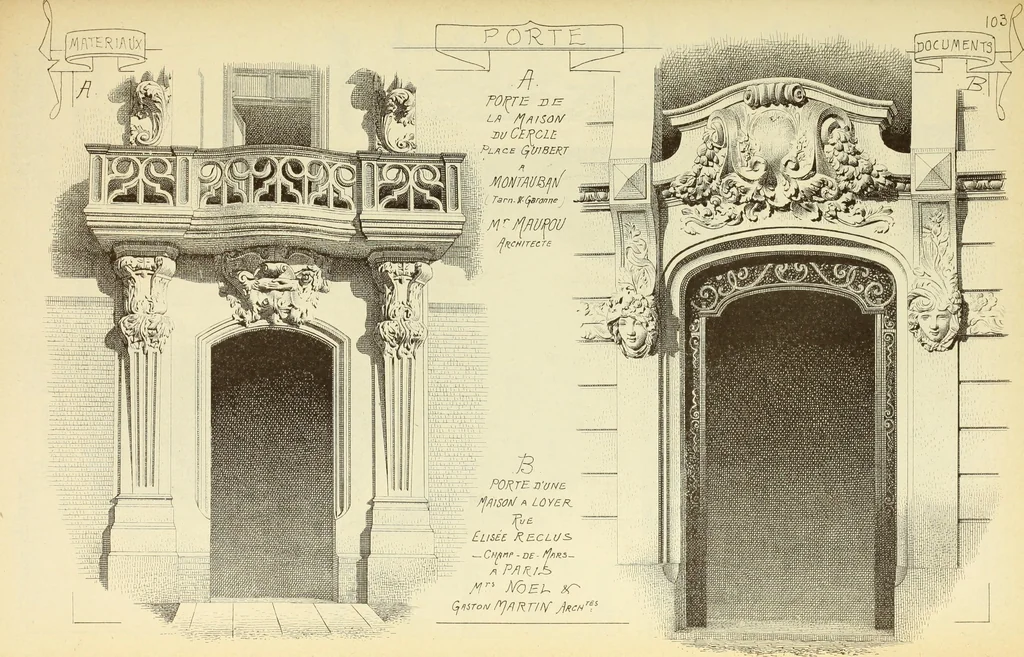 An illustration from Materials and documents of architecture and sculpture : classified alphabetically, 1915, leaf 202
