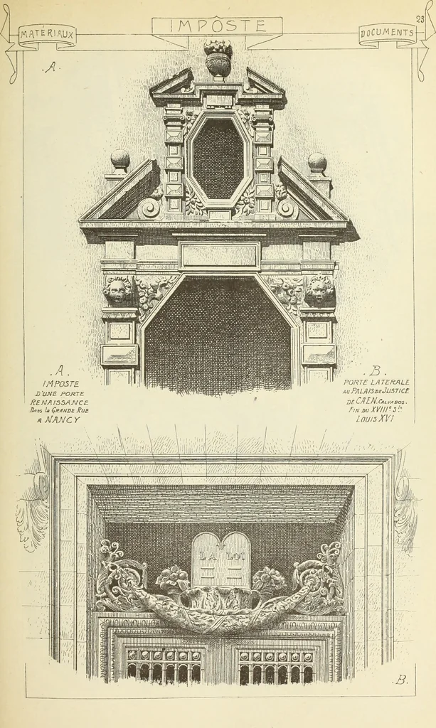 An illustration from Materials and documents of architecture and sculpture : classified alphabetically, 1915, leaf 118
