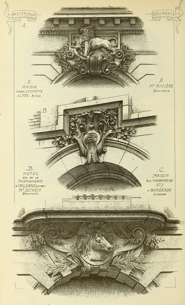 An illustration from Materials and documents of architecture and sculpture : classified alphabetically, 1915, leaf 221