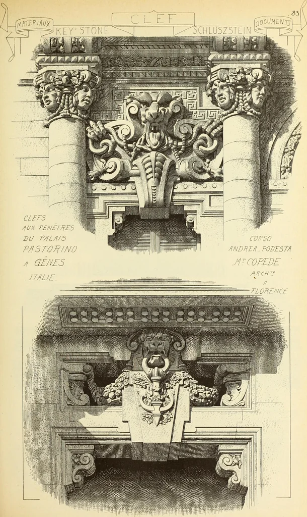An illustration from Materials and documents of architecture and sculpture : classified alphabetically, 1915, leaf 242