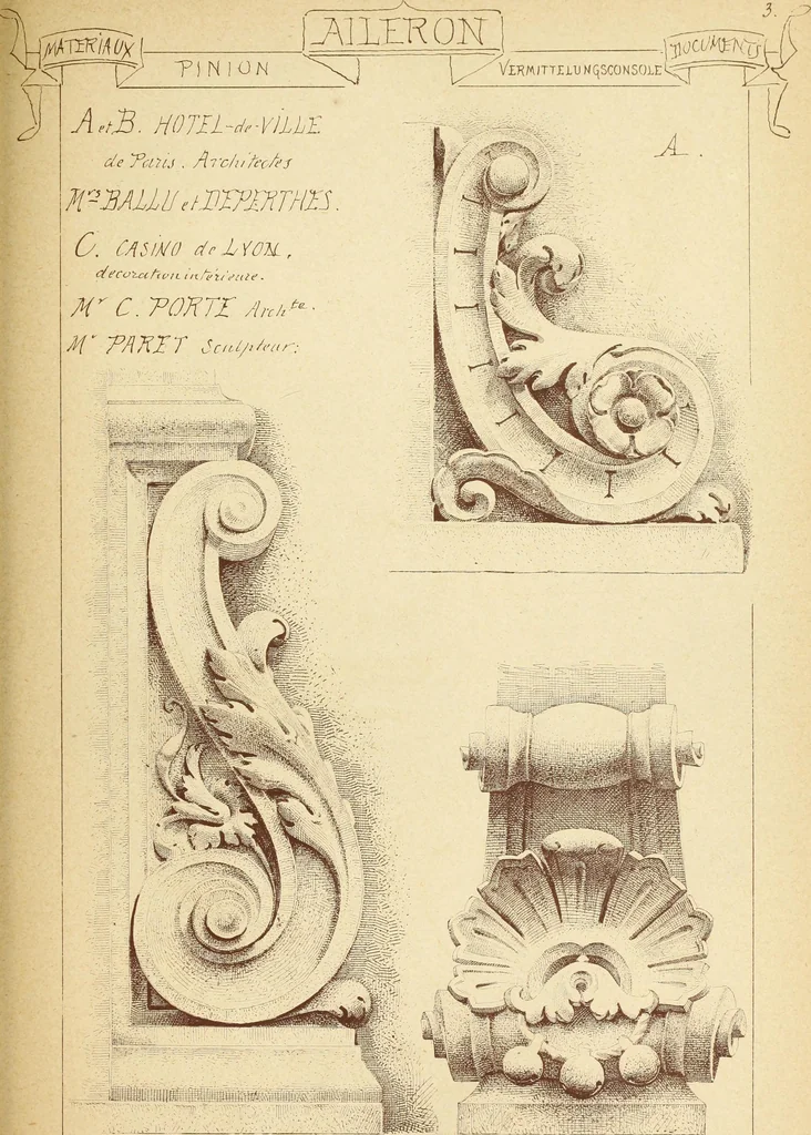 An illustration from Materials and documents of architecture and sculpture : classified alphabetically, 1915, leaf 36