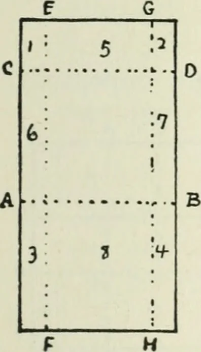 An illustration from Mathematical construction, informal number work for busy hands; grades one and two, 1911, leaf 102