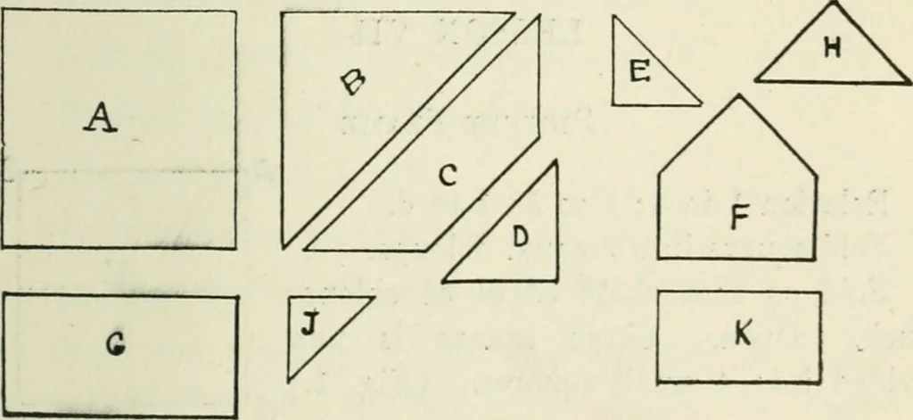 An illustration from Mathematical construction, informal number work for busy hands; grades one and two, 1911, leaf 38