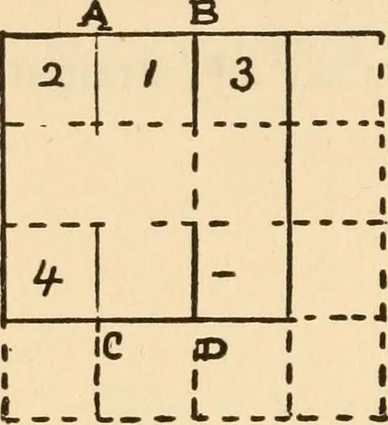 An illustration from Mathematical construction, informal number work for busy hands; grades one and two, 1911, leaf 55
