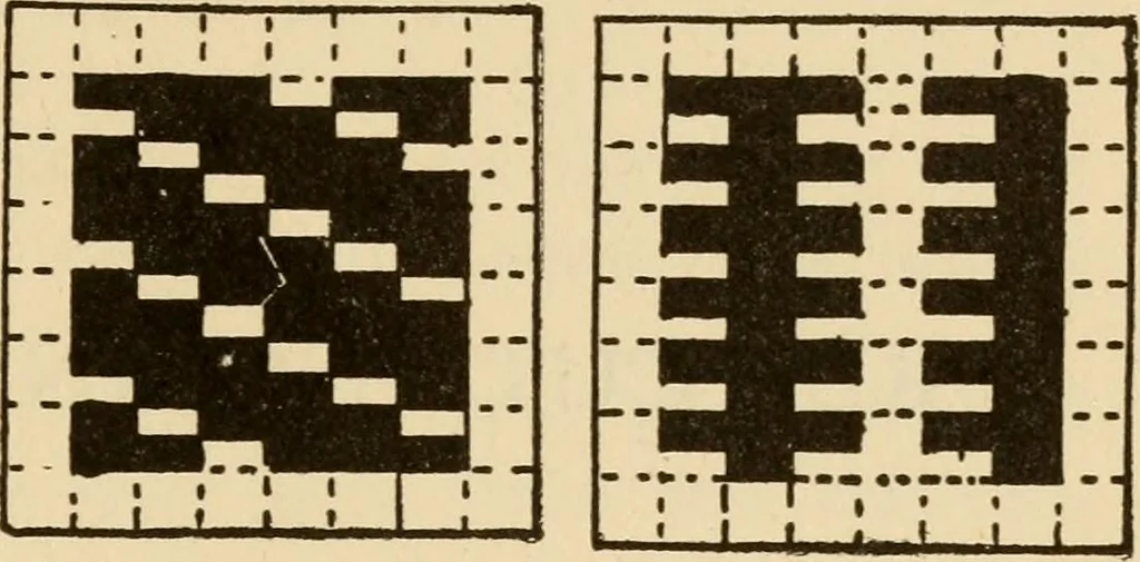 An illustration from Mathematical construction, informal number work for busy hands; grades one and two, 1911, leaf 66