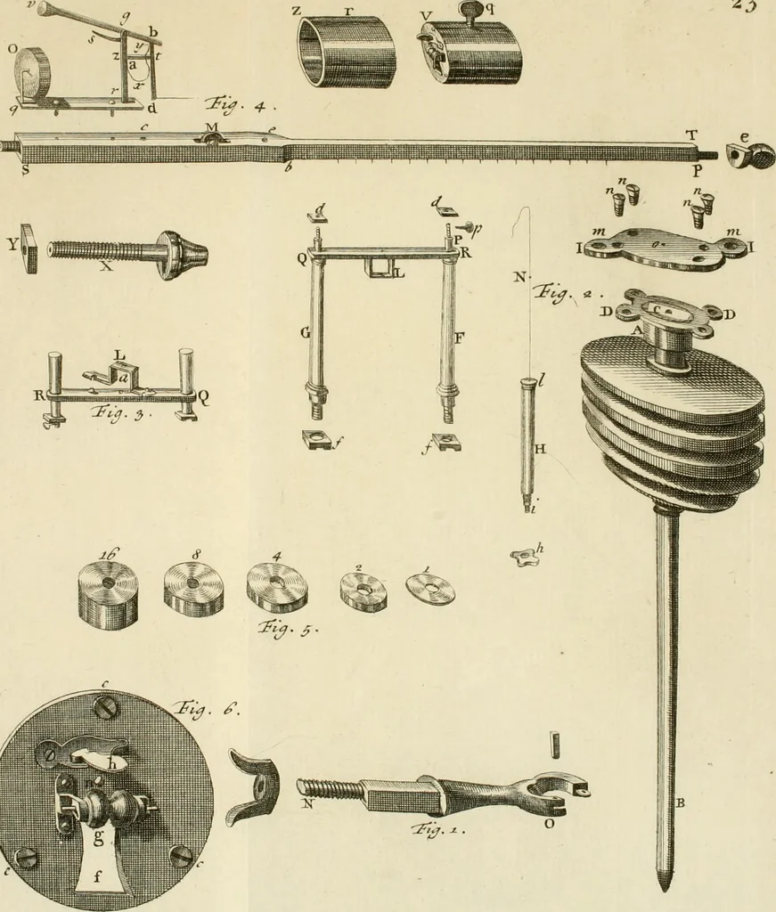 An illustration from Mathematical elements of natural philosophy, confirm'd by experiments : or, An introduction to Sir Isaac Newton's philosophy, 1747, leaf 282
