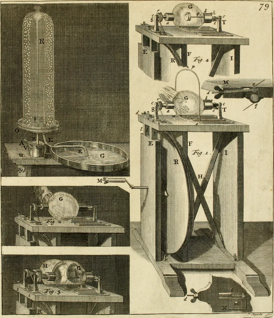 An illustration from Mathematical elements of natural philosophy, confirm'd by experiments : or, An introduction to Sir Isaac Newton's philosophy, 1747, leaf 118