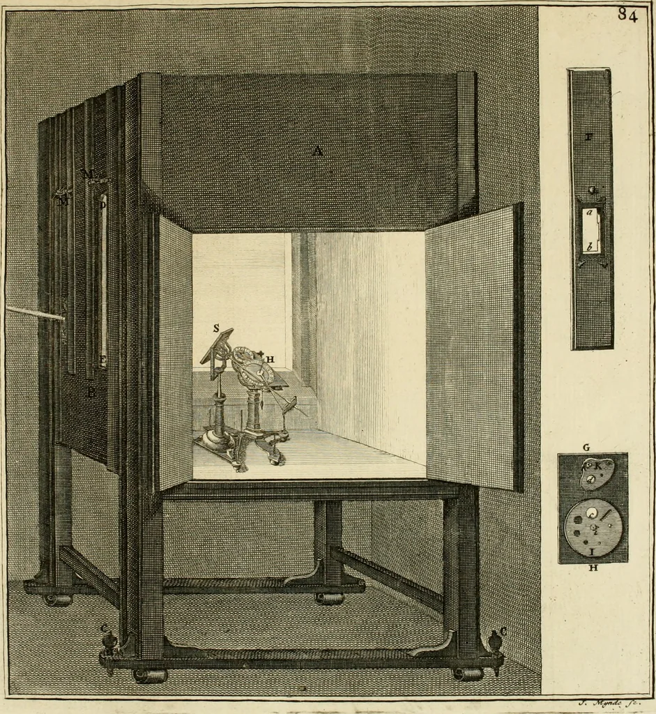 An illustration from Mathematical elements of natural philosophy, confirm'd by experiments : or, An introduction to Sir Isaac Newton's philosophy, 1747, leaf 160