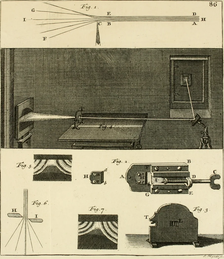 An illustration from Mathematical elements of natural philosophy, confirm'd by experiments : or, An introduction to Sir Isaac Newton's philosophy, 1747, leaf 174