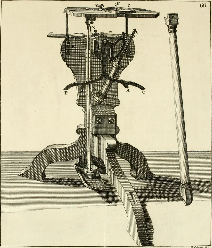 An illustration from Mathematical elements of natural philosophy, confirm'd by experiments : or, An introduction to Sir Isaac Newton's philosophy, 1747, leaf 32