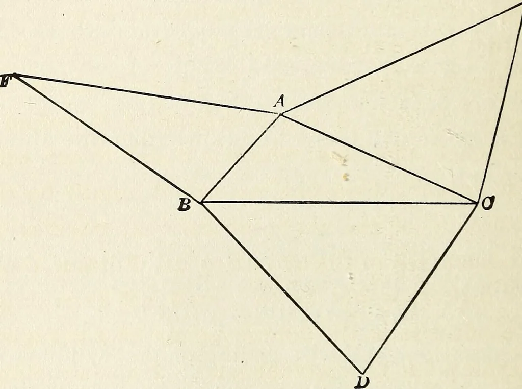 An illustration from Mathematical essays and recreations, 1899, leaf 101